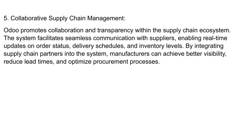 5 collaborative supply chain management