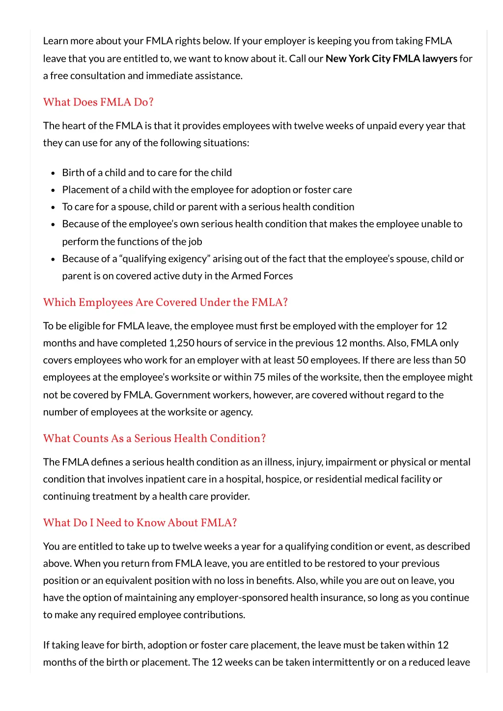 learn more about your fmla rights below if your