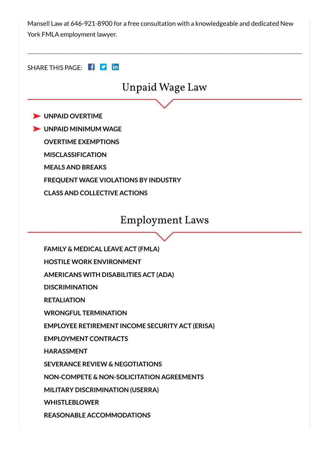 mansell law at 646 921 8900 for a free