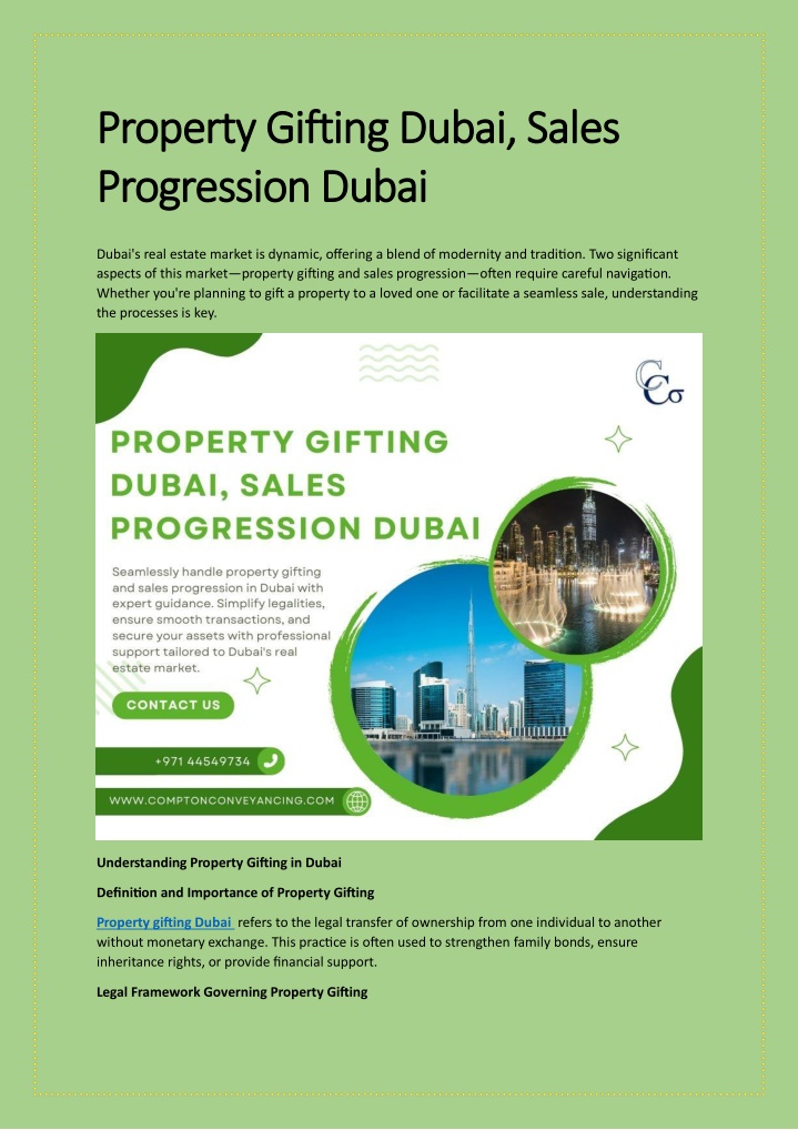 property gifting dubai sales property gifting