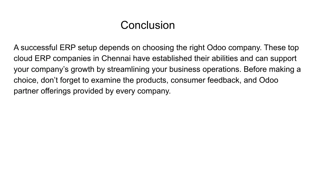 conclusion