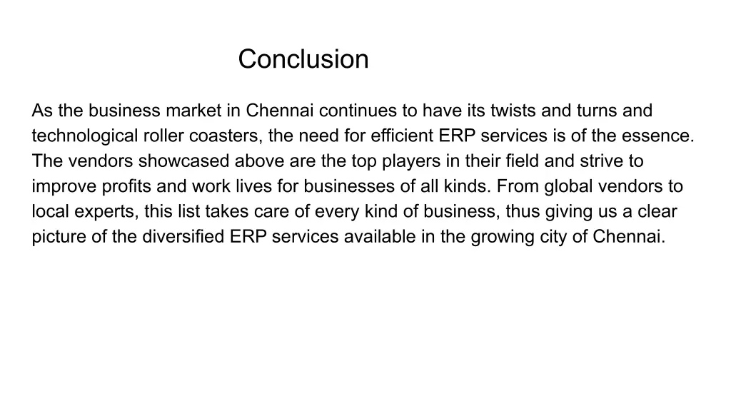 conclusion
