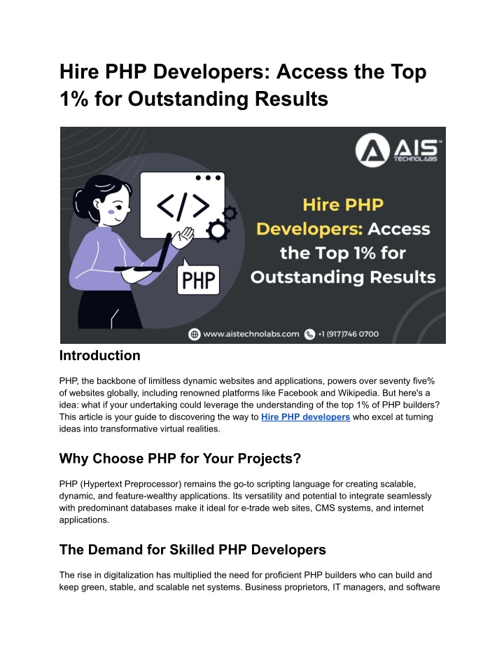 hire php developers access