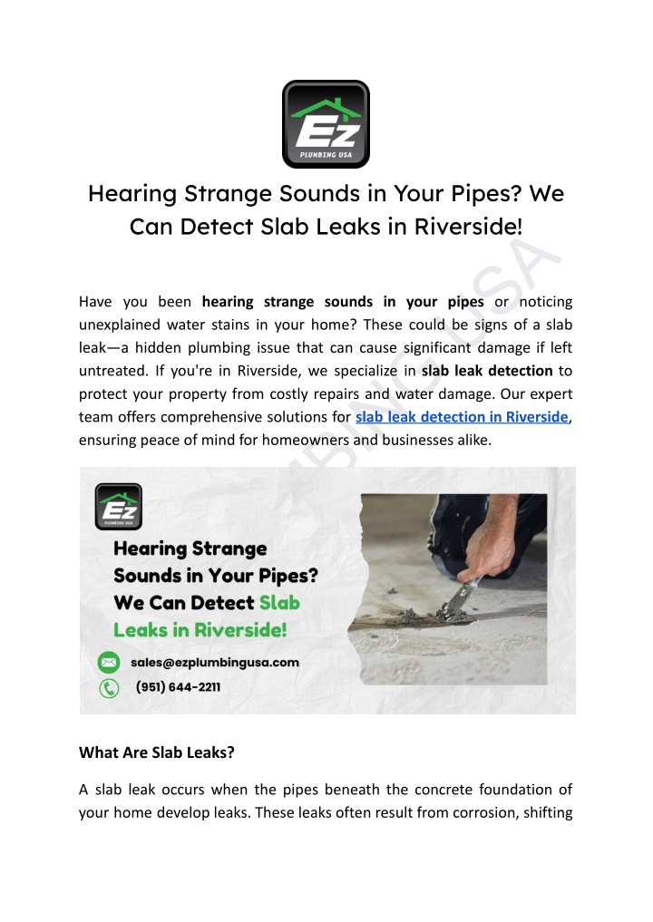 hearing strange sounds in your pipes