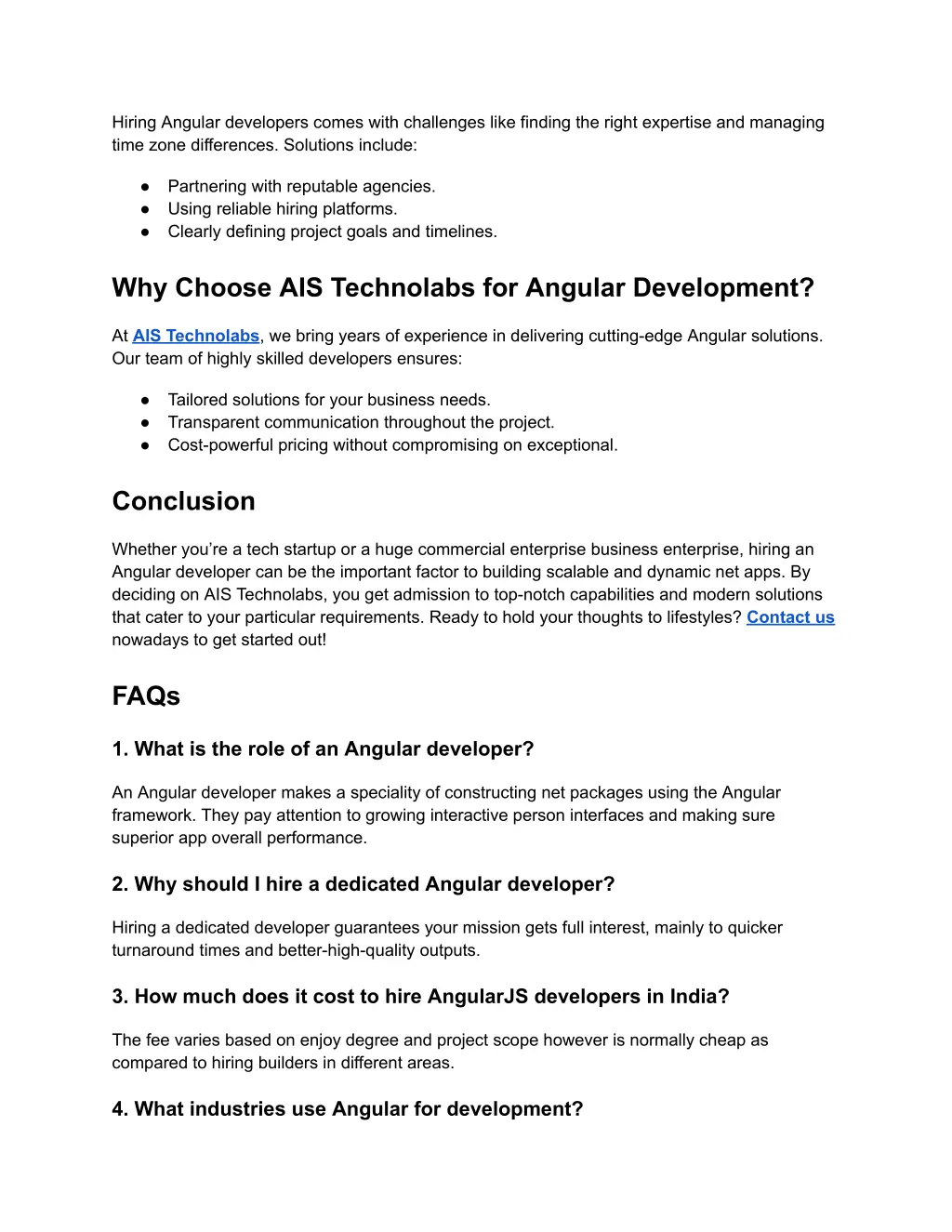 hiring angular developers comes with challenges