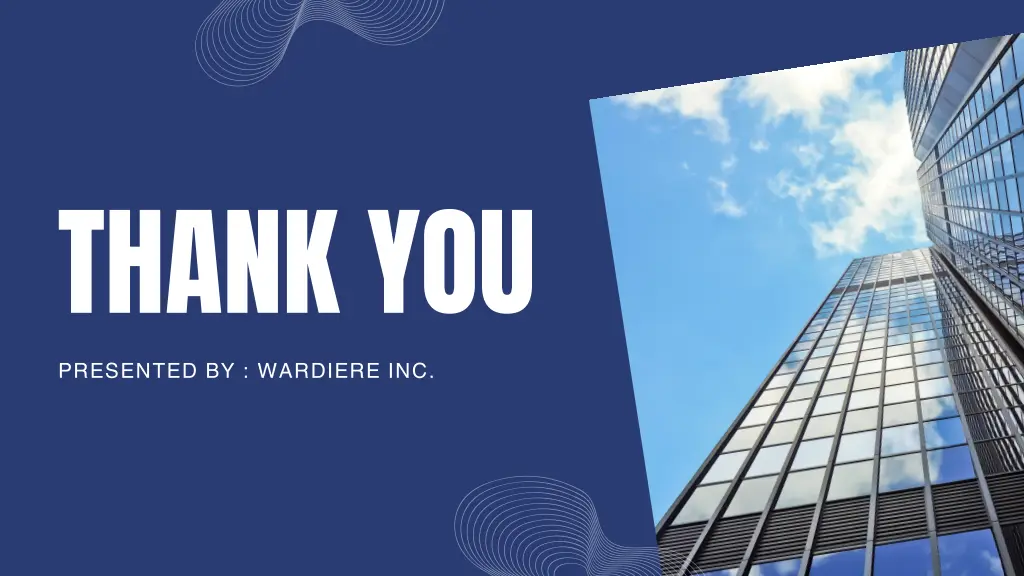 thank you presented by wardiere inc