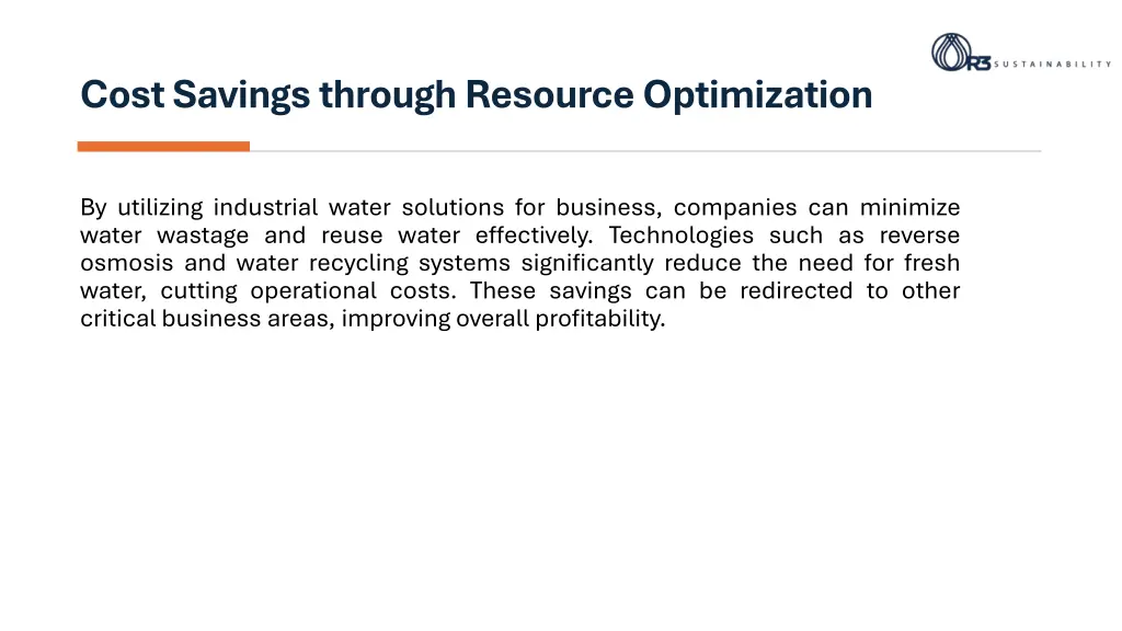 cost savings through resource optimization