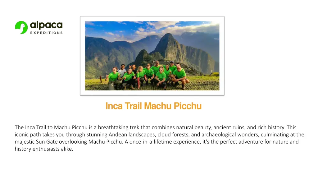 inca trail machu picchu