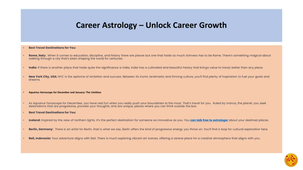 career astrology unlock career growth