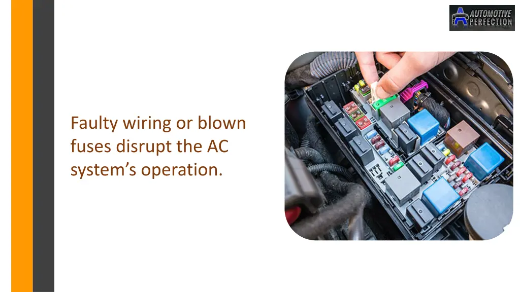 faulty wiring or blown fuses disrupt