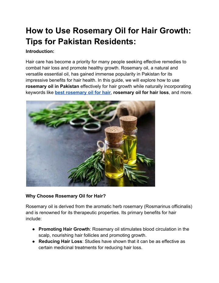 how to use rosemary oil for hair growth tips