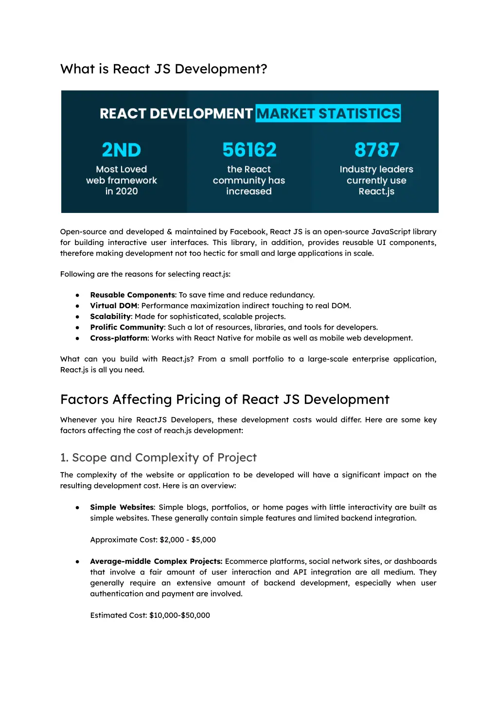what is react js development