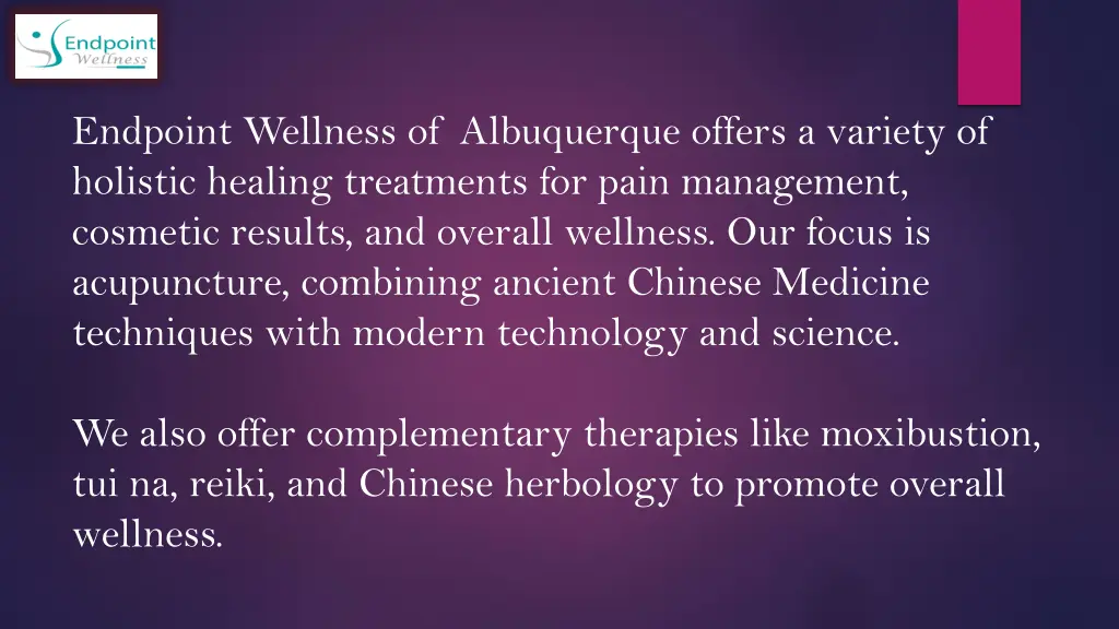 endpoint wellness of albuquerque offers a variety