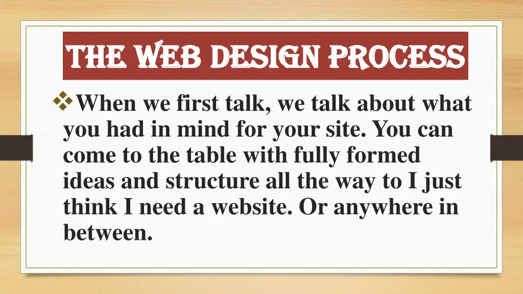 the web design process the web design process