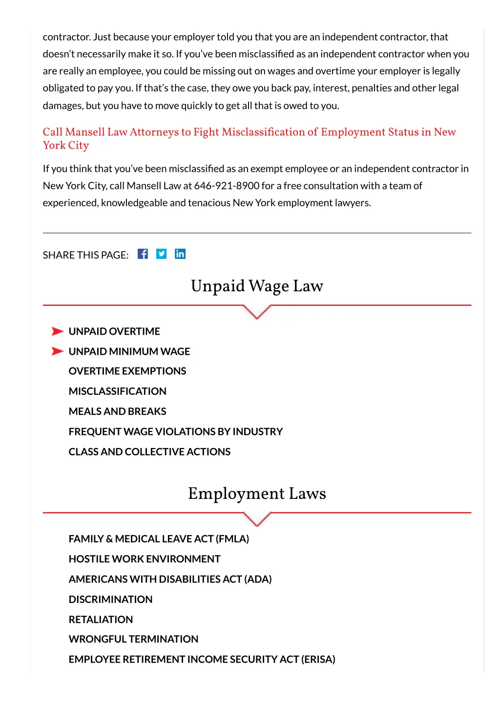contractor just because your employer told