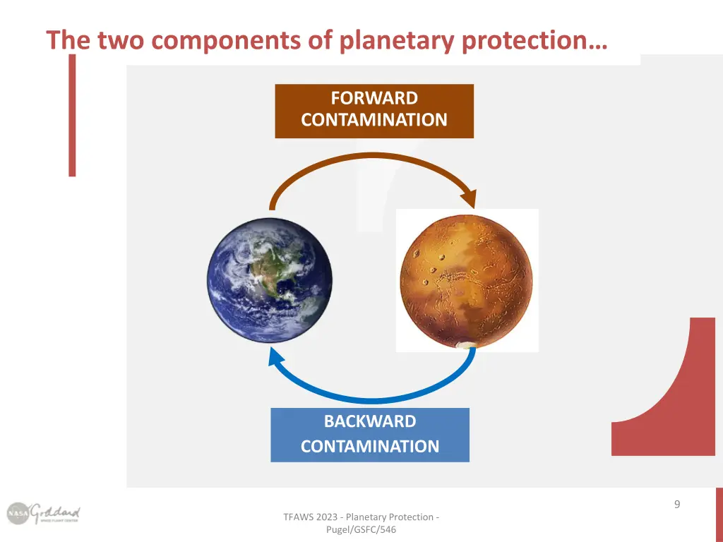 the two components of planetary protection