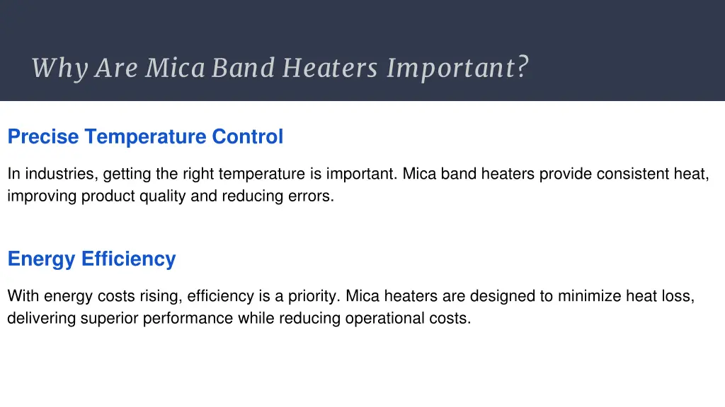 why are mica band heaters important