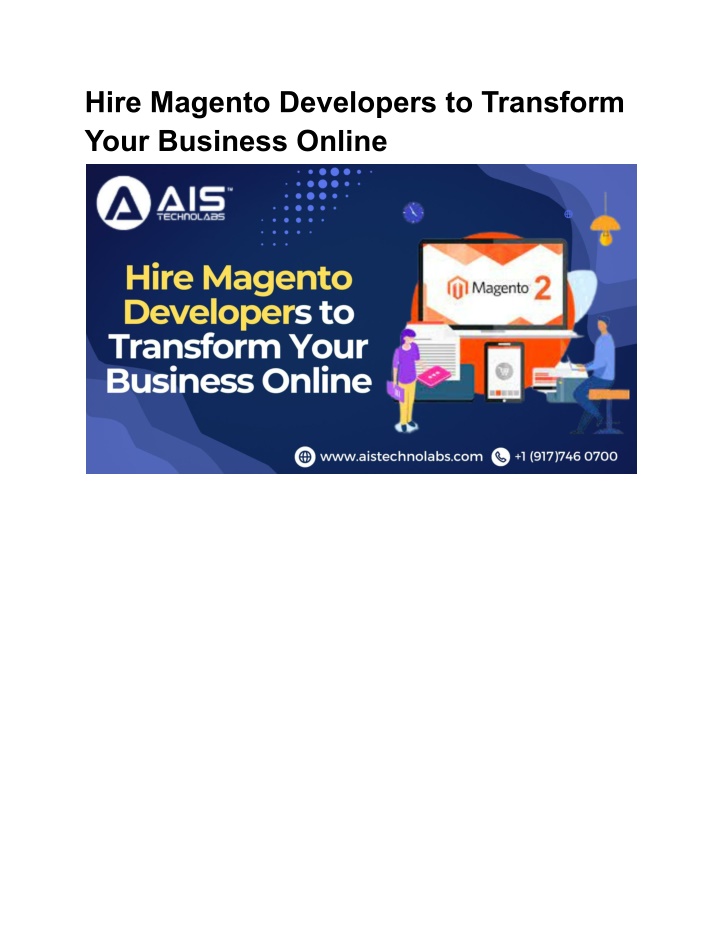 hire magento developers to transform your