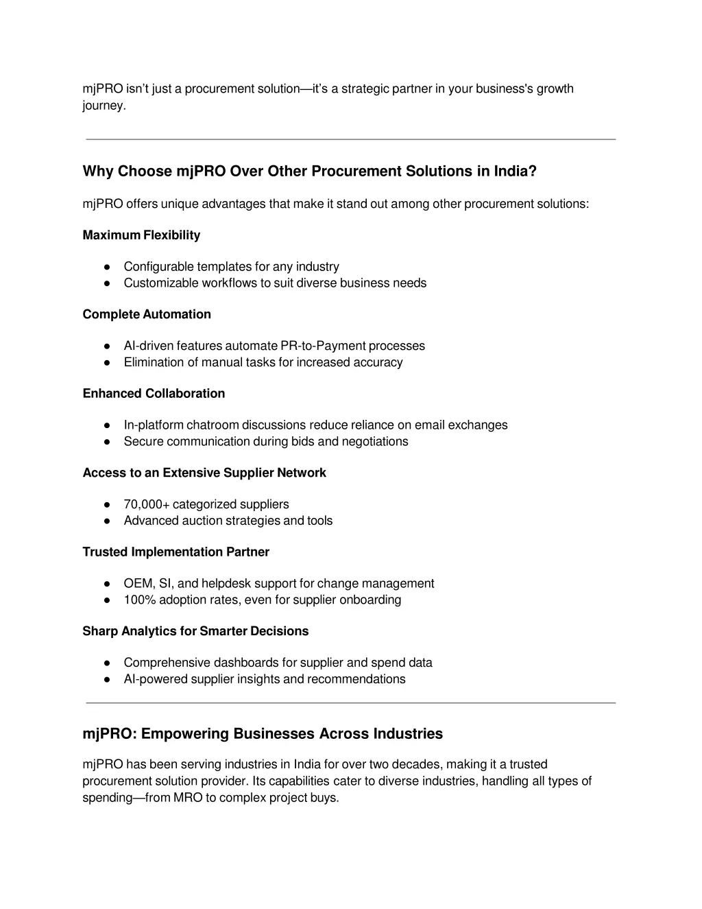 mjpro isn t just a procurement solution