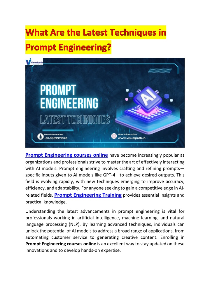 prompt engineering courses online have become