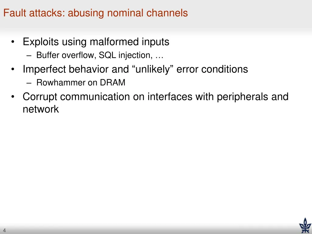 fault attacks abusing nominal channels