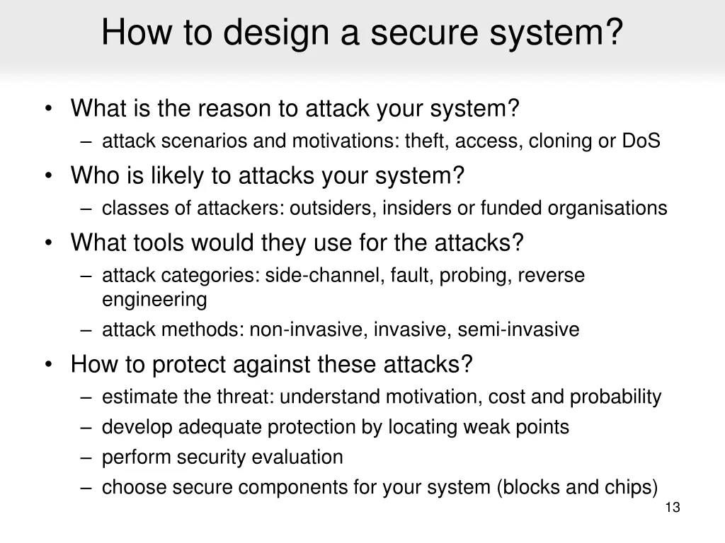 how to design a secure system