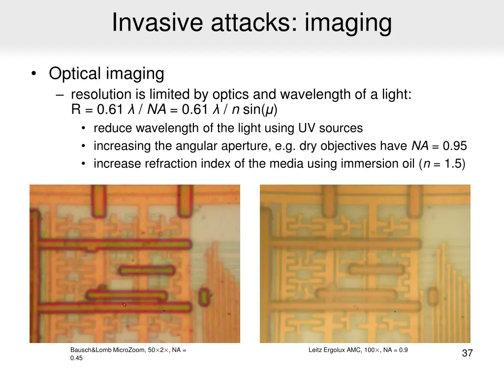 invasive attacks imaging