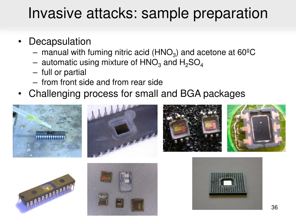 invasive attacks sample preparation
