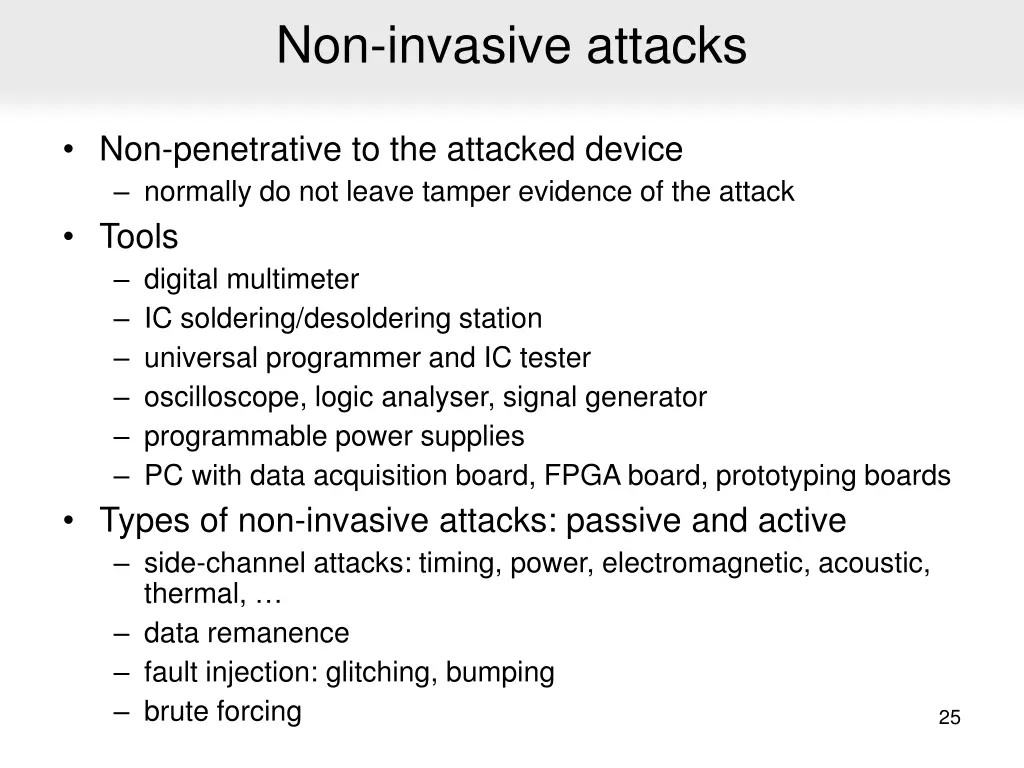 non invasive attacks 1