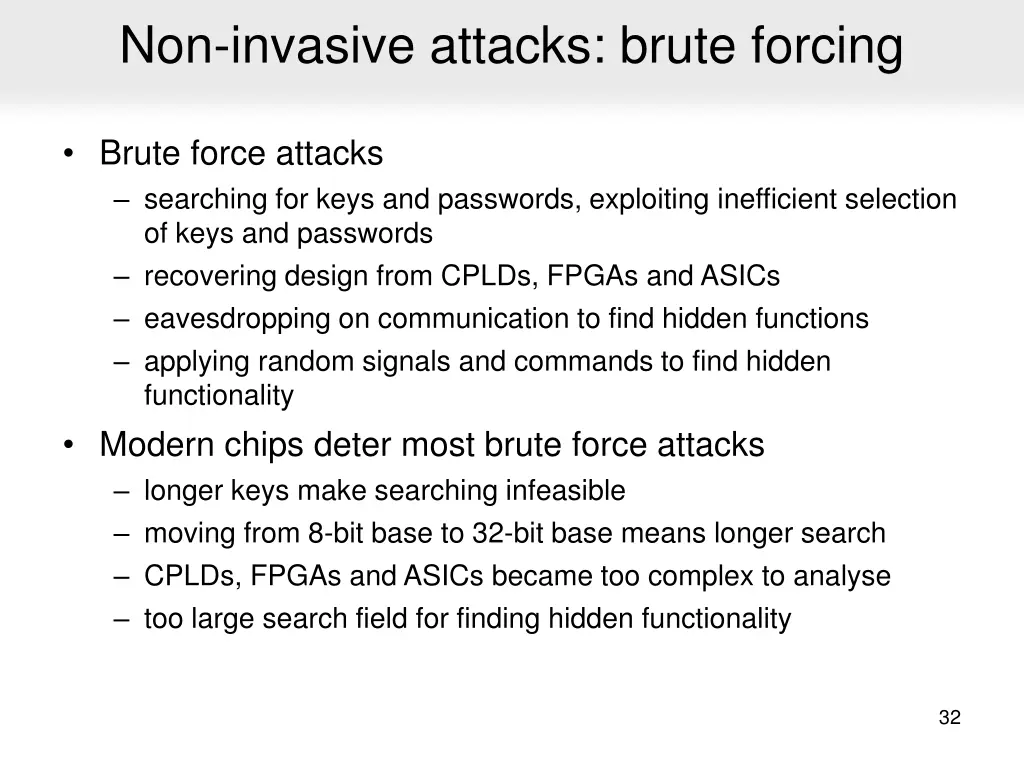 non invasive attacks brute forcing