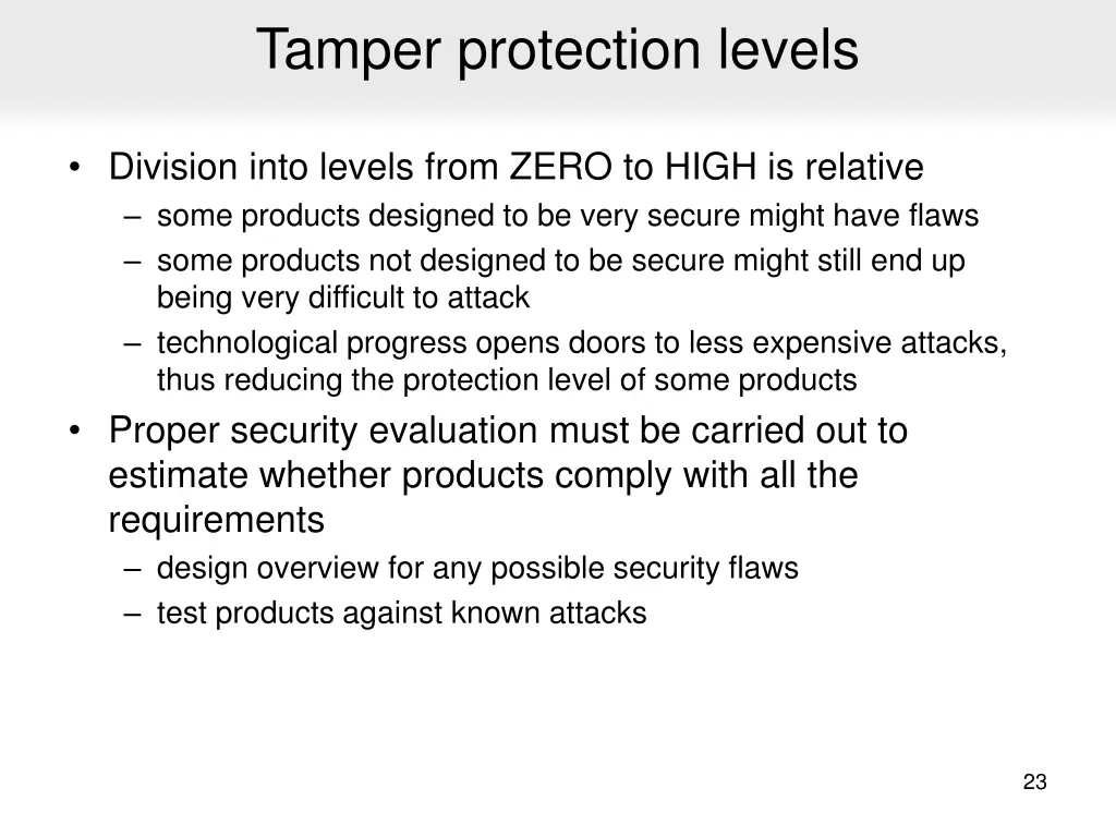 tamper protection levels 6