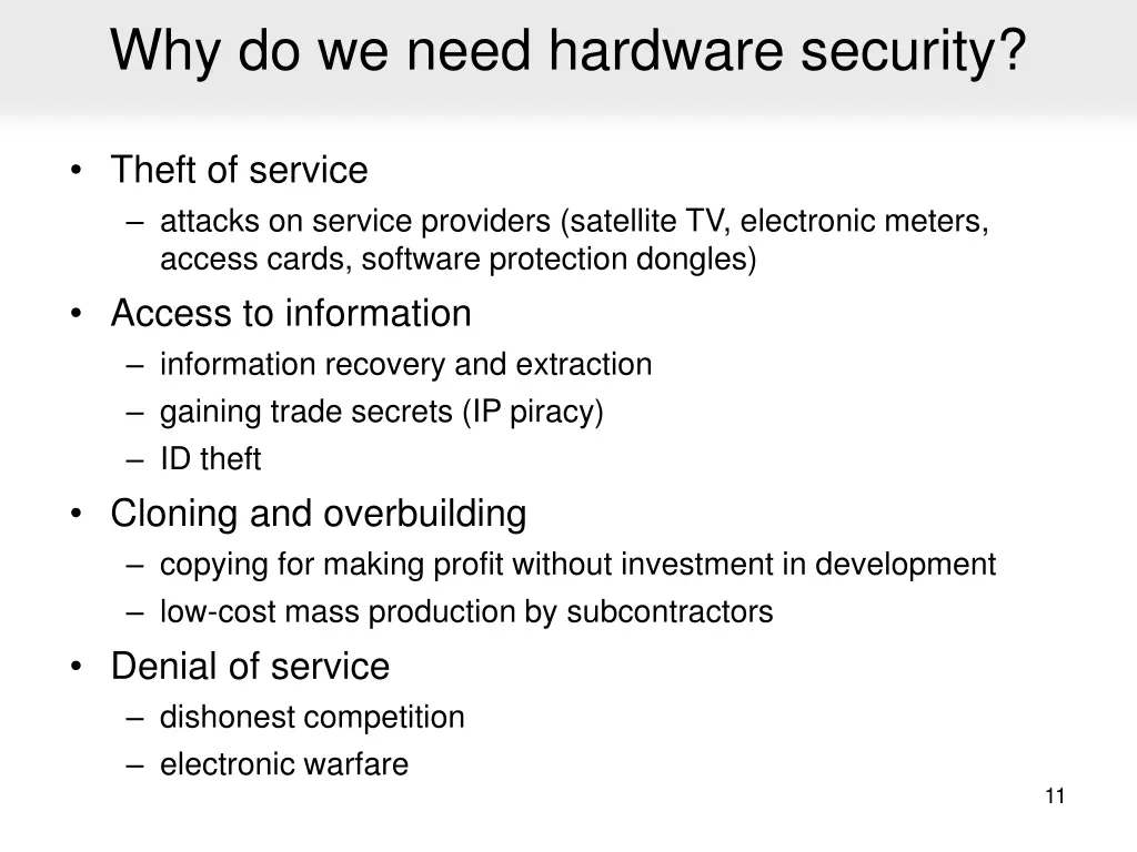 why do we need hardware security