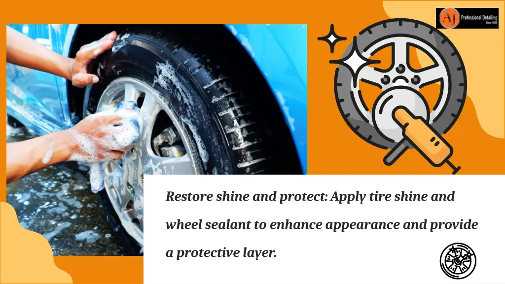 restore shine and protect apply tire shine and