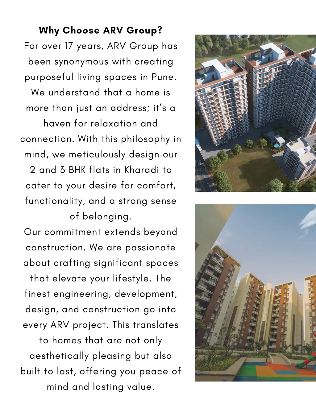 why choose arv group for over 17 years arv group