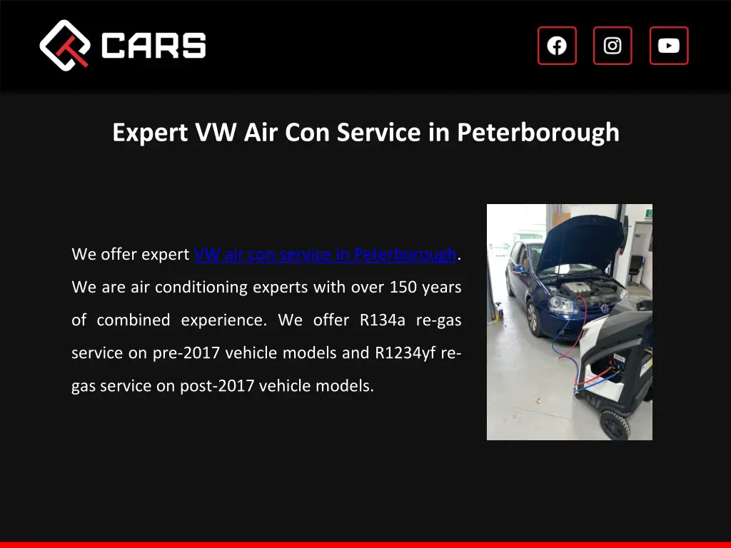 expert vw air con service in peterborough