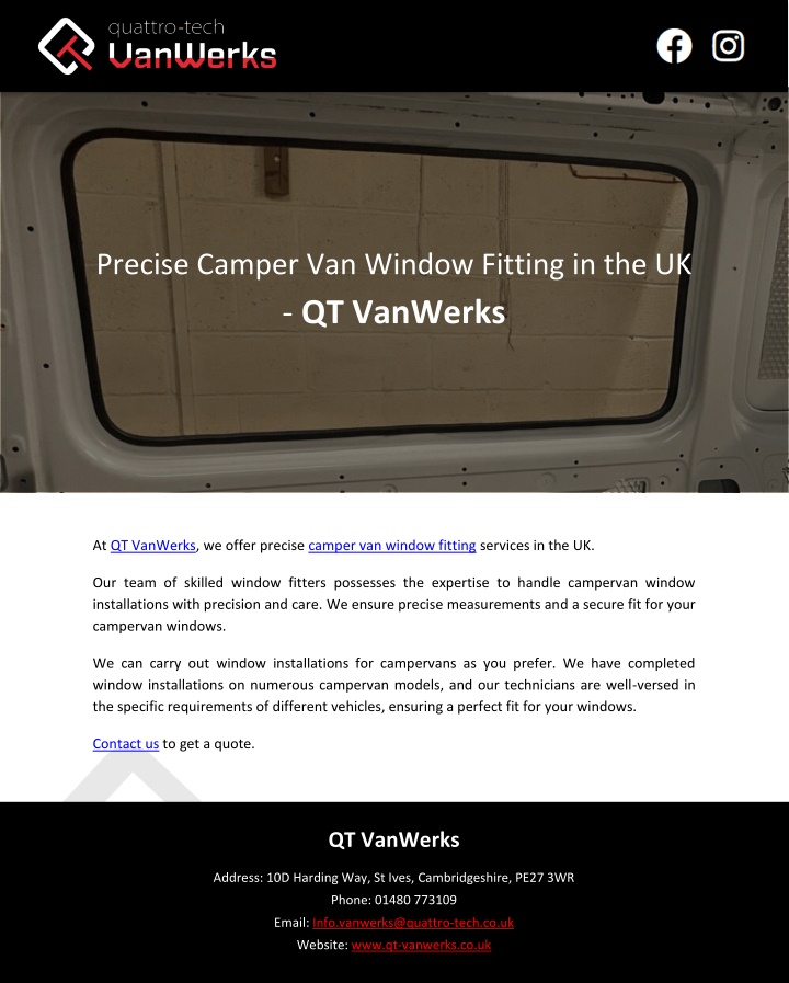 precise camper van window fitting