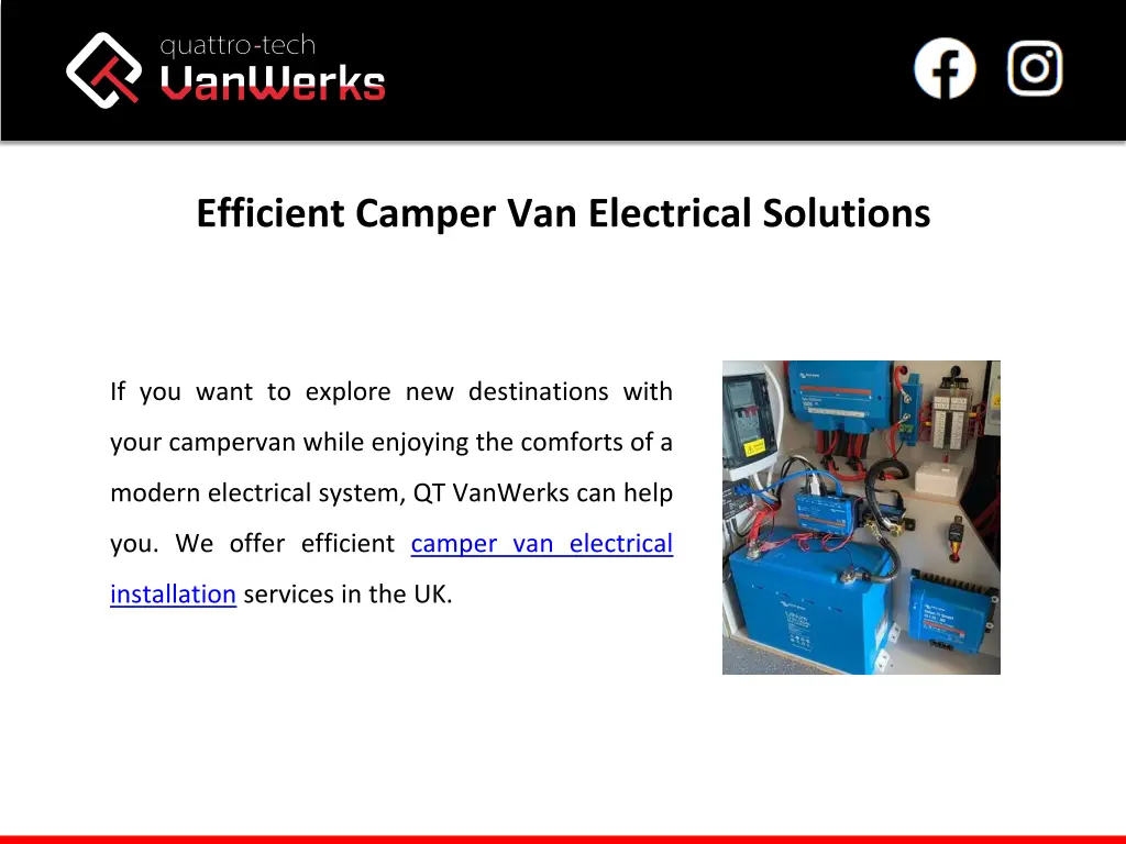 efficient camper van electrical solutions