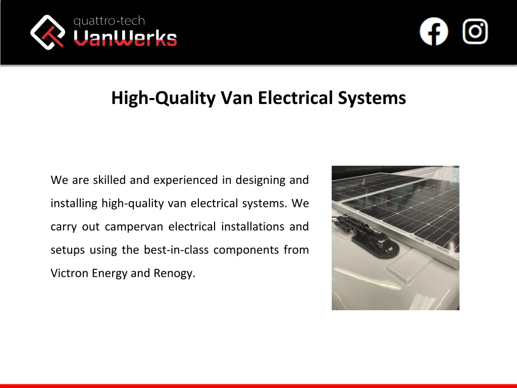 high quality van electrical systems