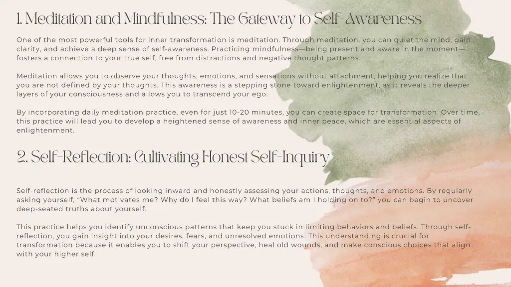 1 meditation and mindfulness the gateway to self