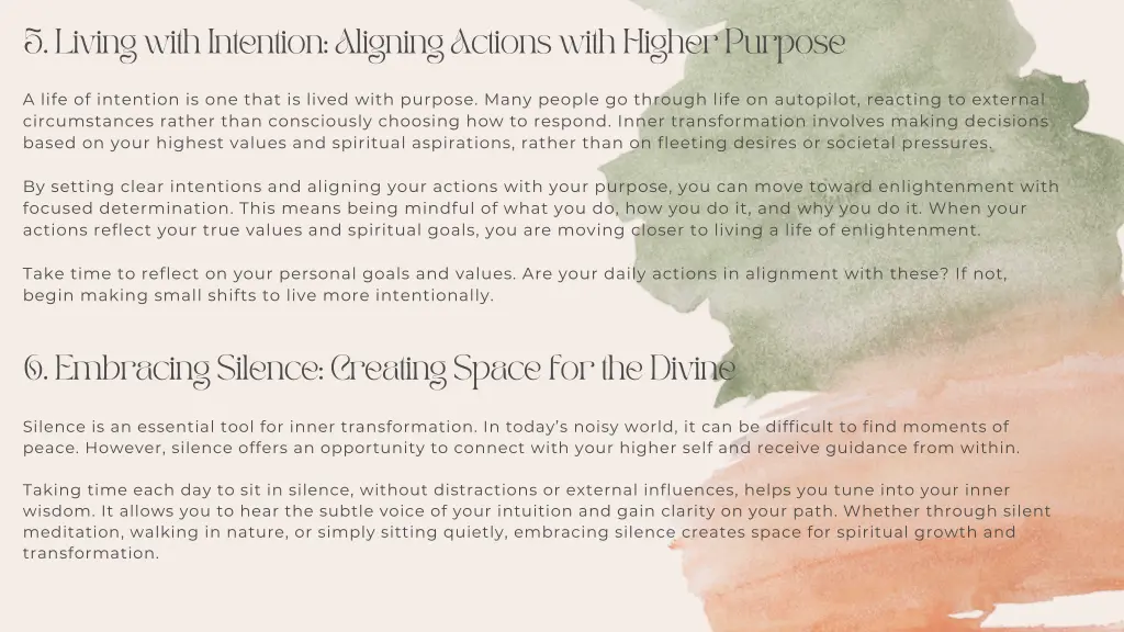 5 living with intention aligning actions with