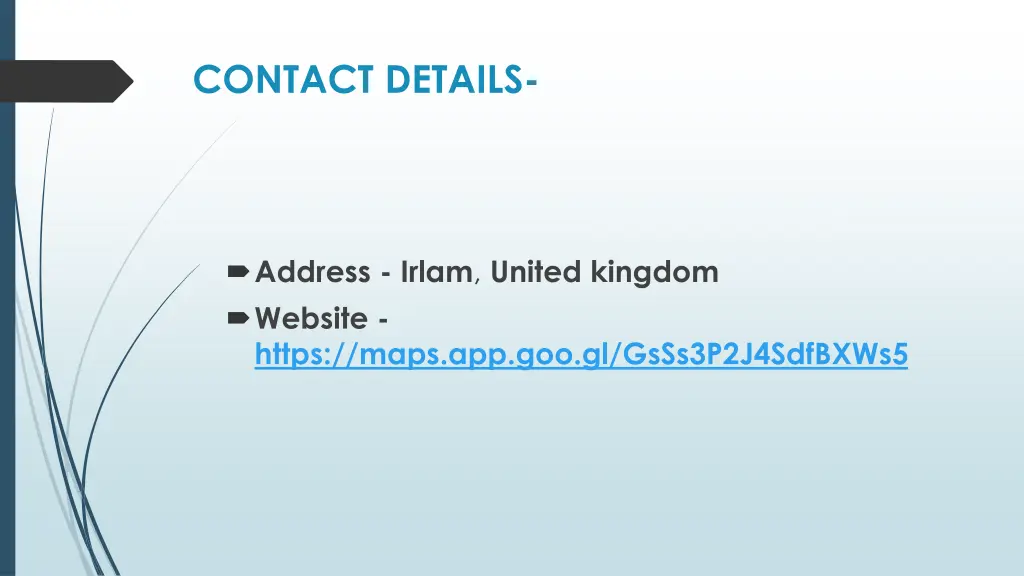 contact details