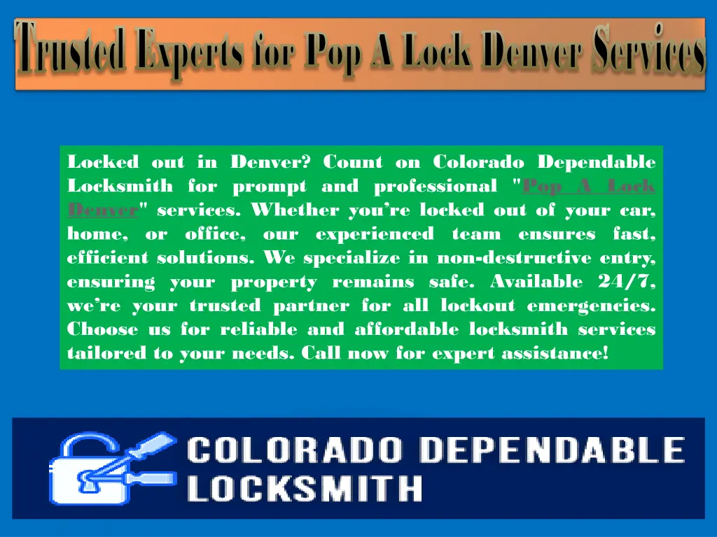 trusted experts for pop a lock denver services 3