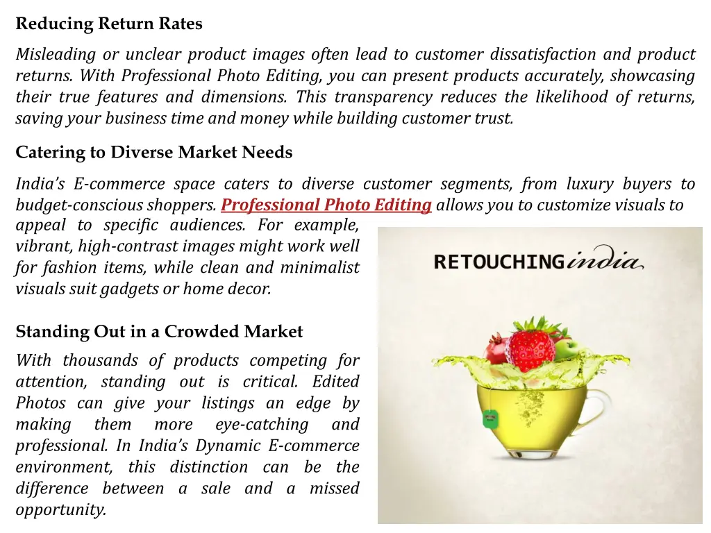 reducing return rates misleading or unclear