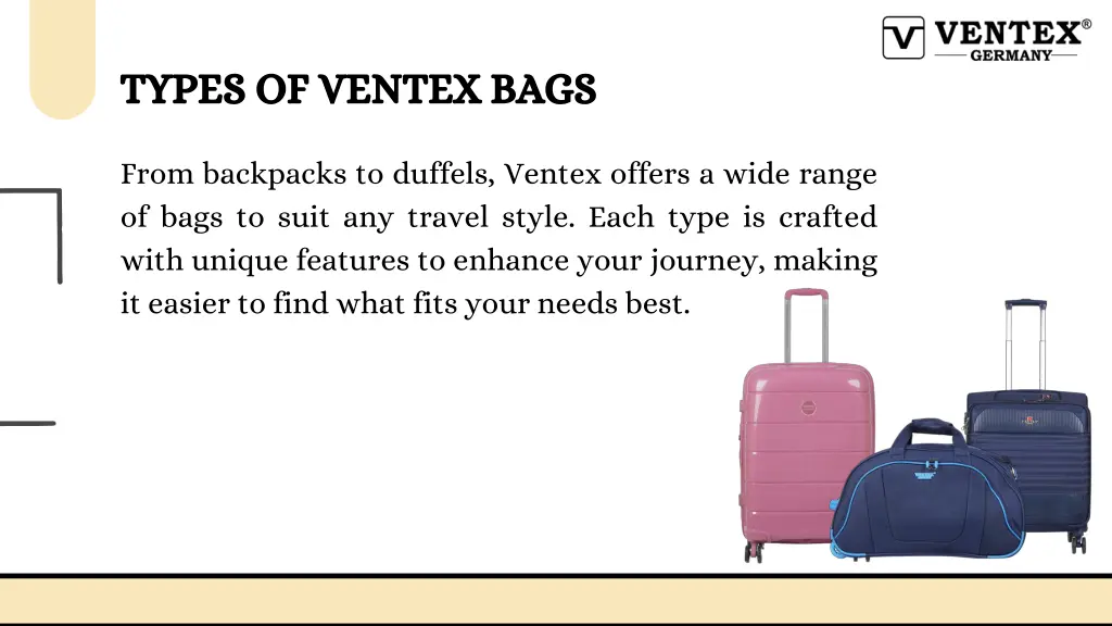 types of ventex bags