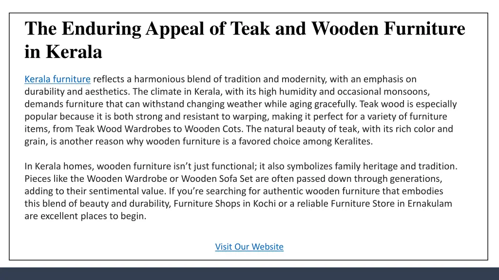 the enduring appeal of teak and wooden furniture