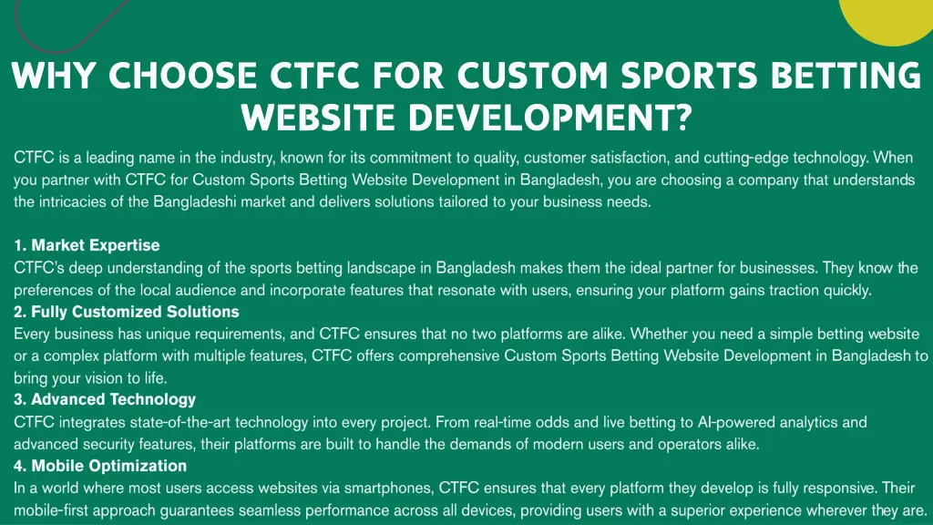 why choose ctfc for custom sports betting website