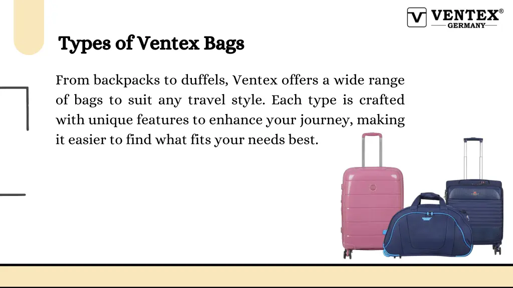 types of ventex bags