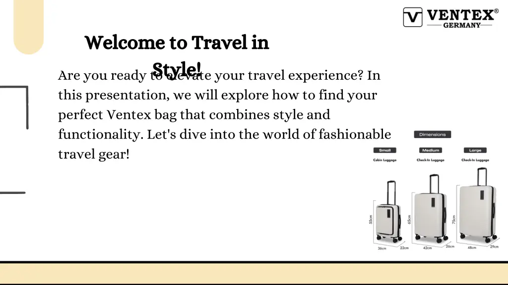 welcome to travel in style