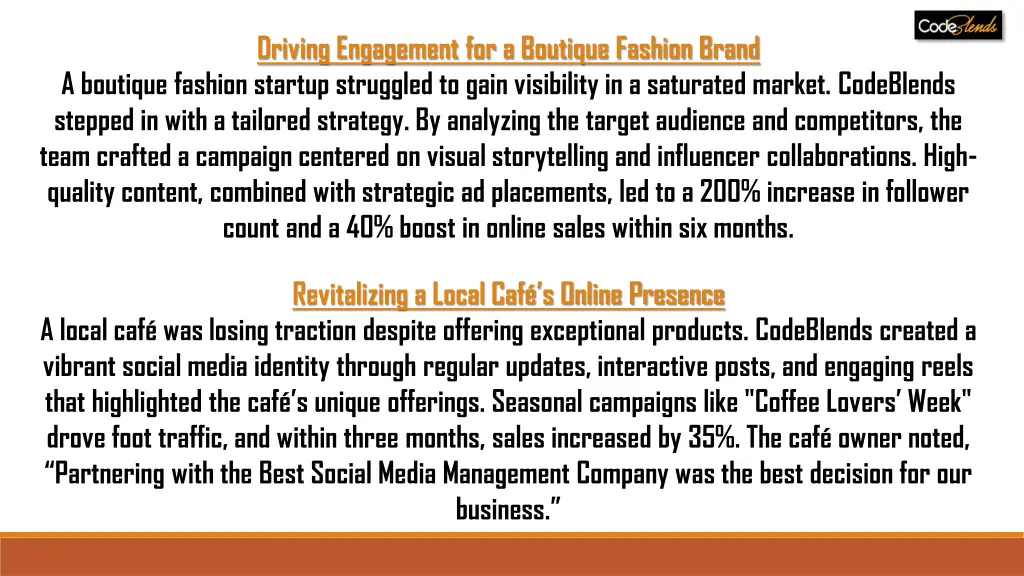 driving engagement for a boutique fashion brand