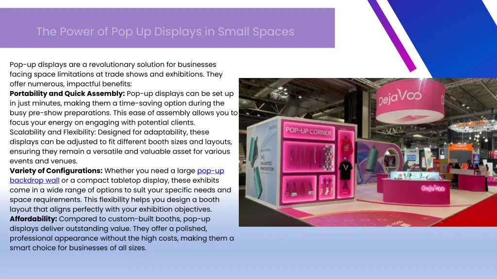 pop up displays are a revolutionary solution